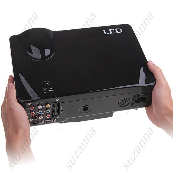 Portable LED DVD Projector Media Player with U HDMI AV TV VGA s Video Scart Slot